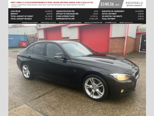 BMW 3 Series  2.0 318d BluePerformance M Sport Saloon 4dr Diesel