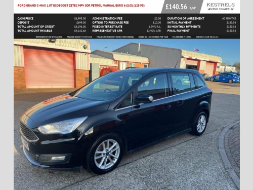 Ford Grand C-MAX  1.0T EcoBoost Zetec MPV 5dr Petrol Manual Euro 6 (