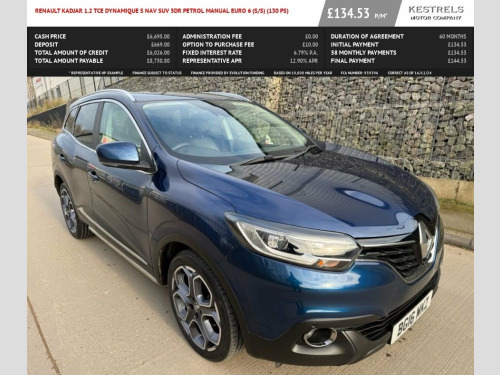 Renault Kadjar  1.2 TCe Dynamique S Nav SUV 5dr Petrol Manual Euro