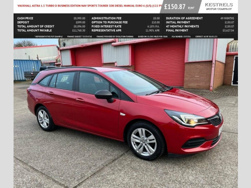 Vauxhall Astra  1.5 Turbo D Business Edition Nav Sports Tourer 5dr