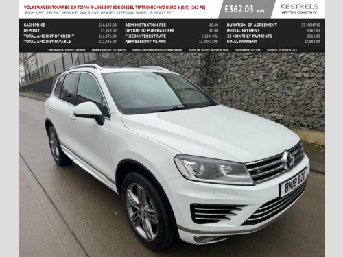 Volkswagen Touareg  3.0 TDI V6 R-Line SUV 5dr Diesel Tiptronic 4WD Eur