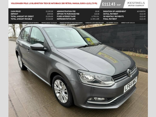 Volkswagen Polo  1.0 BlueMotion Tech SE Hatchback 5dr Petrol Manual