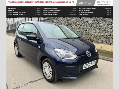 Volkswagen up!  1.0 Move up! Hatchback 3dr Petrol Manual Euro 5 (6