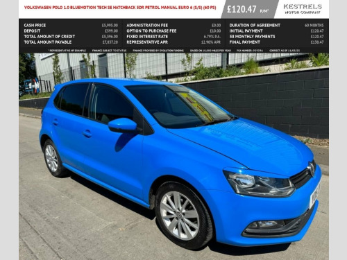 Volkswagen Polo  1.0 BlueMotion Tech SE Hatchback 5dr Petrol Manual