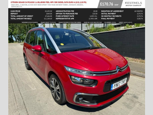 Citroen Grand C4 Picasso  1.6 BlueHDi Feel MPV 5dr Diesel EAT6 Euro 6 (s/s) 