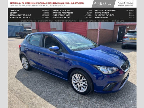 SEAT Ibiza  1.6 TDI SE Technology Hatchback 5dr Diesel Manual 