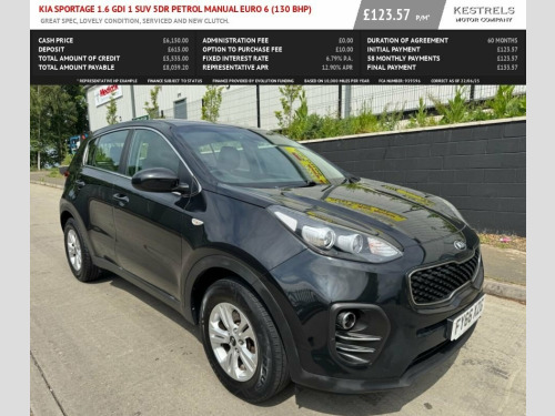 Kia Sportage  1.6 GDi 1 SUV 5dr Petrol Manual Euro 6 (130 bhp)