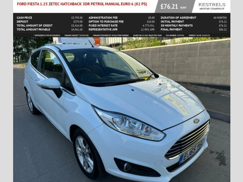 Ford Fiesta  1.25 Zetec Hatchback 3dr Petrol Manual Euro 6 (82 