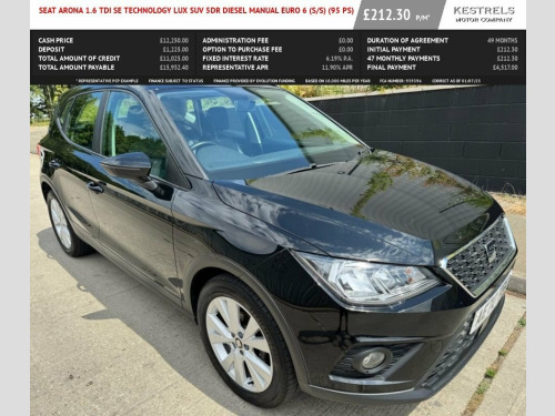 SEAT Arona  1.6 TDI SE Technology Lux SUV 5dr Diesel Manual Eu