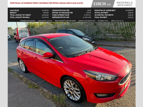 Ford Focus  1.0T EcoBoost Zetec S Hatchback 5dr Petrol Manual 