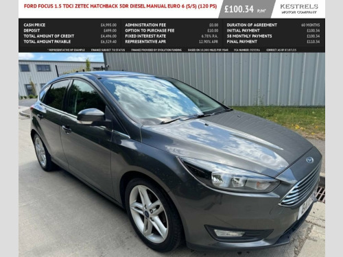 Ford Focus  1.5 TDCi Zetec Hatchback 5dr Diesel Manual Euro 6 