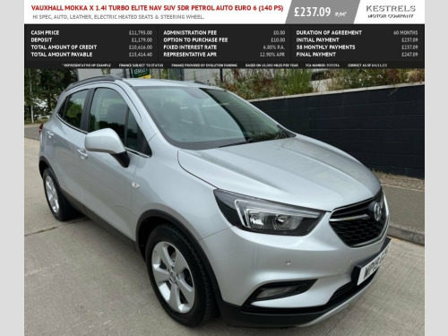 Vauxhall Mokka X  1.4i Turbo Elite Nav SUV 5dr Petrol Auto Euro 6 (1