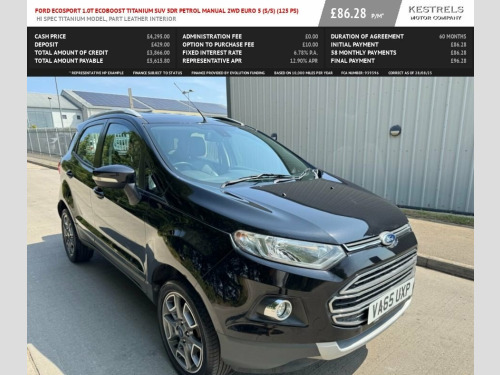 Ford EcoSport  1.0T EcoBoost Titanium SUV 5dr Petrol Manual 2WD E