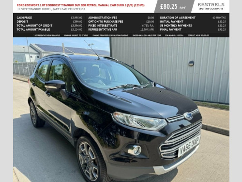 Ford EcoSport  1.0T EcoBoost Titanium SUV 5dr Petrol Manual 2WD E