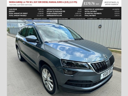 Skoda Karoq  1.6 TDI SE L SUV 5dr Diesel Manual Euro 6 (s/s) (1