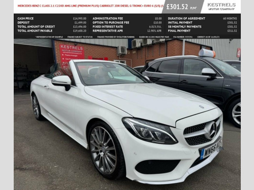 Mercedes-Benz C-Class  2.1 C220d AMG Line (Premium Plus) Cabriolet 2dr Di