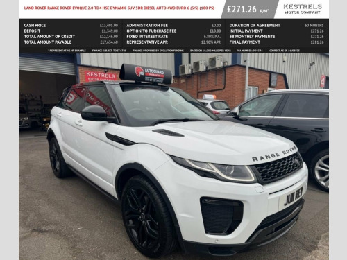 Land Rover Range Rover Evoque  2.0 TD4 HSE Dynamic SUV 5dr Diesel Auto 4WD Euro 6