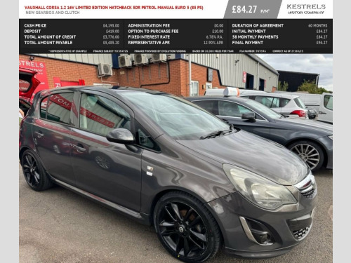 Vauxhall Corsa  1.2 16V Limited Edition Hatchback 5dr Petrol Manua