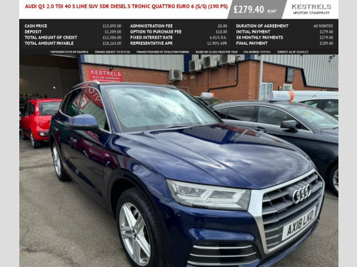 Audi Q5  2.0 TDI 40 S line SUV 5dr Diesel S Tronic quattro 