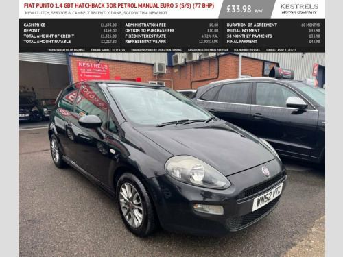 Fiat Punto  1.4 GBT Hatchback 3dr Petrol Manual Euro 5 (s/s) (