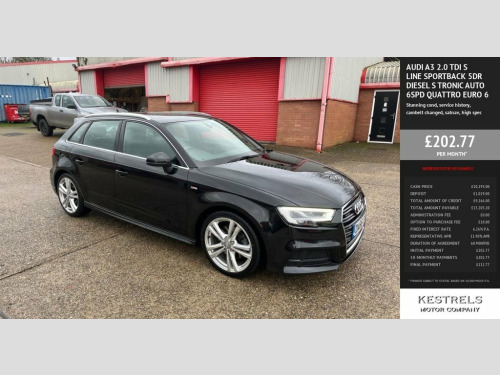 Audi A3  2.0 TDI S line Sportback 5dr Diesel S Tronic Auto  