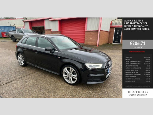 Audi A3  2.0 TDI S line Sportback 5dr Diesel S Tronic Auto 