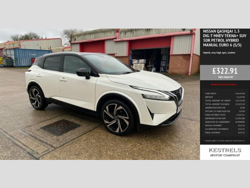 Nissan Qashqai  1.3 DIG-T MHEV Tekna+ SUV 5dr Petrol Hybrid Manual 
