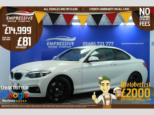 BMW 2 Series  2.0 220d M Sport Coupe 2dr Diesel Auto Euro 6 (s/s