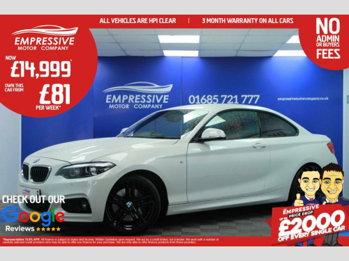 BMW 2 Series  2.0 220d M Sport Coupe 2dr Diesel Auto Euro 6 (s/s