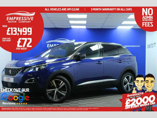 Peugeot 3008 Crossover  1.6 BlueHDi GT Line SUV 5dr Diesel EAT Euro 6 (s/s