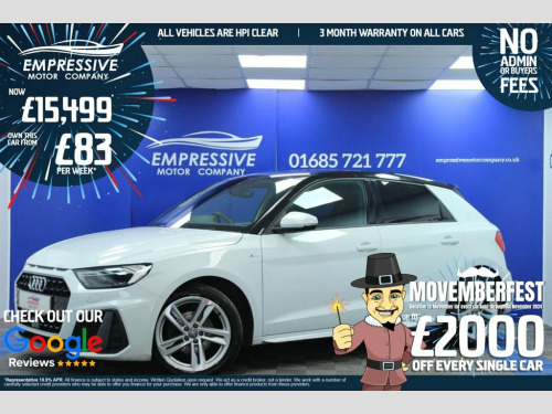 Audi A1  1.0 TFSI 30 S line Sportback 5dr Petrol Manual Eur