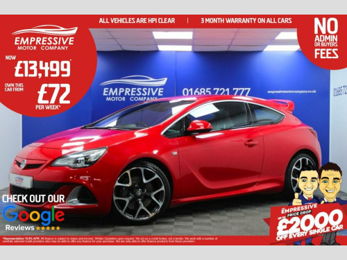 Vauxhall Astra GTC  2.0T VXR Coupe 3dr Petrol Manual Euro 6 (s/s) (280