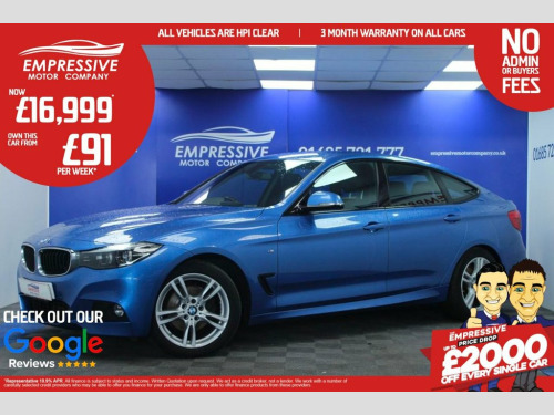 BMW 3 Series Gran Turismo  2.0 320d M Sport GT 5dr Diesel Auto Euro 6 (s/s) (