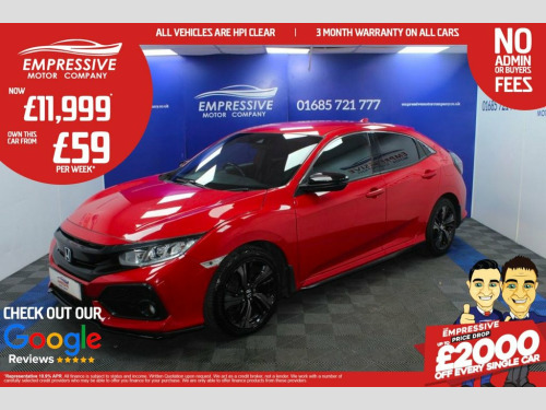 Honda Civic  1.0 VTEC Turbo SR Hatchback 5dr Petrol Manual Euro