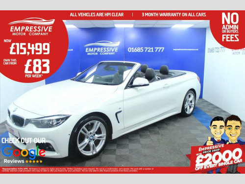 BMW 4 Series  2.0 420d M Sport Convertible 2dr Diesel Auto Euro 