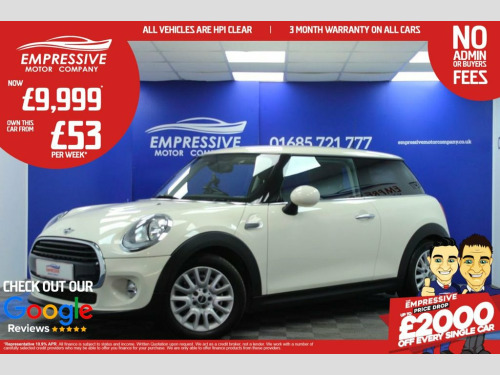 MINI Hatch  1.5 Cooper Hatchback 3dr Petrol Manual Euro 6 (s/s