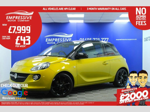 Vauxhall ADAM  1.2i ecoFLEX ENERGISED Hatchback 3dr Petrol Manual