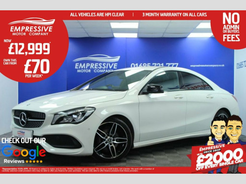 Mercedes-Benz CLA  1.6 CLA180 AMG Line Coupe 4dr Petrol Manual Euro 6