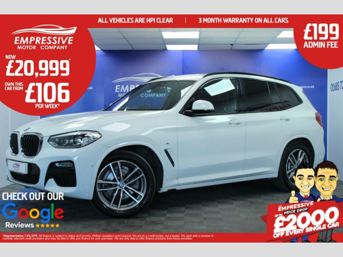 BMW X3  2.0 20d M Sport SUV 5dr Diesel Auto xDrive Euro 6  