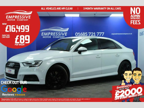 Audi A3  1.6 TDI S line Saloon 4dr Diesel S Tronic Euro 6 (