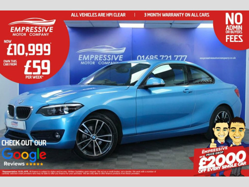 BMW 2 Series  1.5 218i Sport Coupe 2dr Petrol Manual Euro 6 (s/s