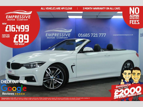 BMW 4 Series  2.0 420d M Sport Convertible 2dr Diesel Manual Eur