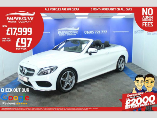 Mercedes-Benz C-Class C200 2.0 C200 AMG Line Cabriolet 2dr Petrol G-Tronic+ E
