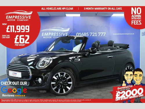 MINI Convertible  1.5 Cooper Exclusive Convertible 2dr Petrol Manual