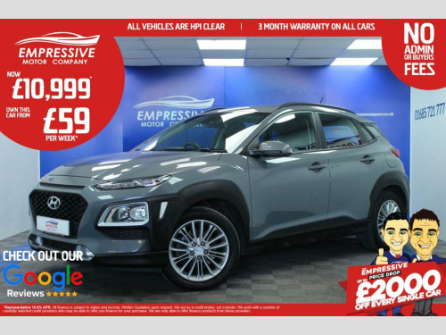 Hyundai Kona  1.0 T-GDi Blue Drive SE SUV 5dr Petrol Manual Euro