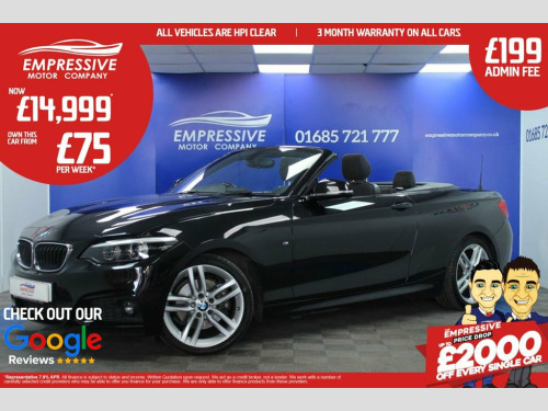 BMW 2 Series  2.0 220i M Sport Convertible 2dr Petrol Auto Euro 
