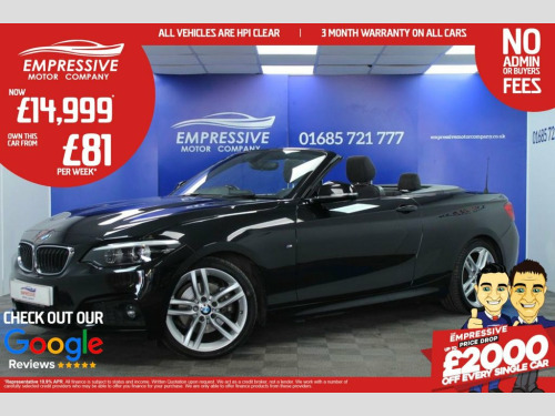 BMW 2 Series  2.0 220i M Sport Convertible 2dr Petrol Auto Euro 