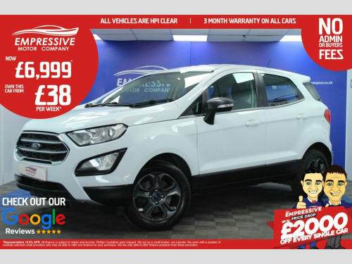 Ford EcoSport  1.0T EcoBoost GPF Zetec SUV 5dr Petrol Manual Euro
