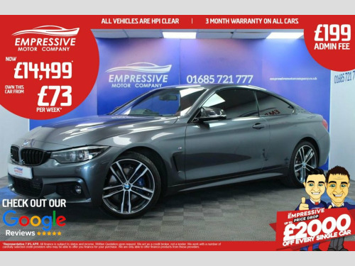 BMW 4 Series  2.0 420d M Sport Coupe 2dr Diesel Auto xDrive Euro