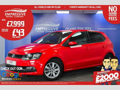 Volkswagen Polo  1.0 BlueMotion Tech SE Hatchback 5dr Petrol Manual